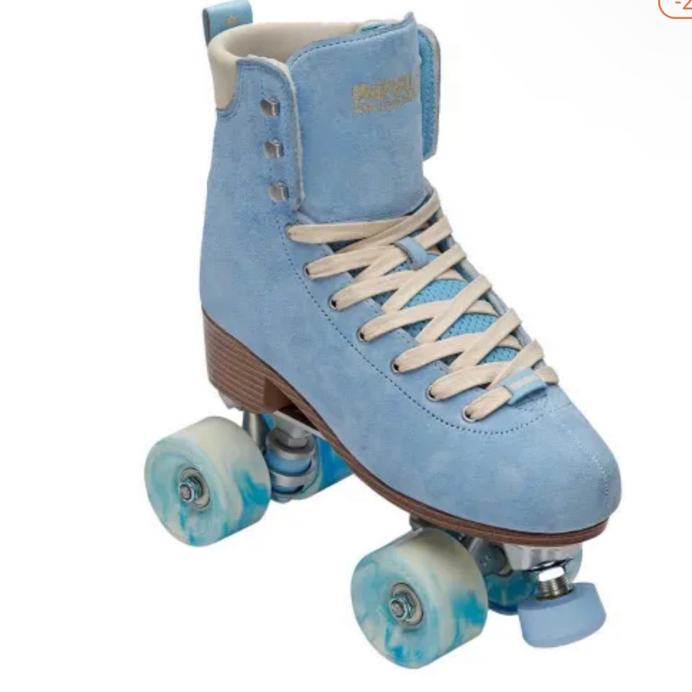 Blue RollerSkates with Cream Laces Impala Rollers Samira Quad Roller Skates NWOB